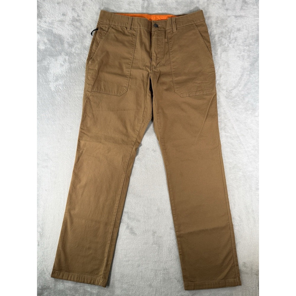 Columbia Pants Mens 32x32 Brown Roc Flex Utility Outdoor Flap Pocket Chino